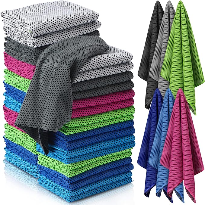 Redbaker 120 Pcs Cooling Towel Bulk for Neck and Face