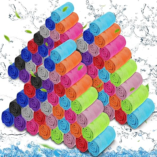 MENOLY 120 Pack Cooling Towel for Neck