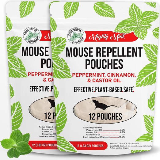 Mighty Mint Mouse Repellent Pouches (12 Pack)