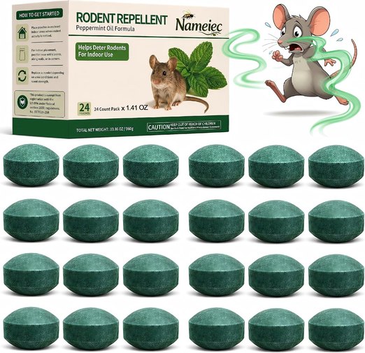 Nameiec Rodent Repellent Peppermint Discs (24 Count)