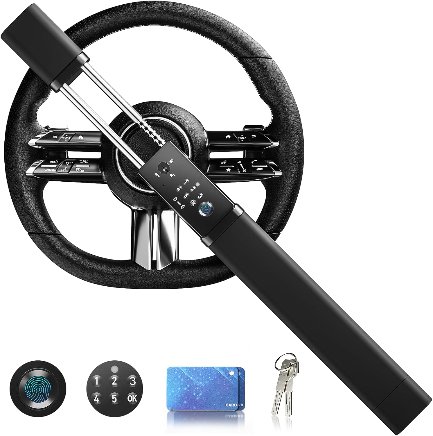 eRapta Fingerprint Steering Lock