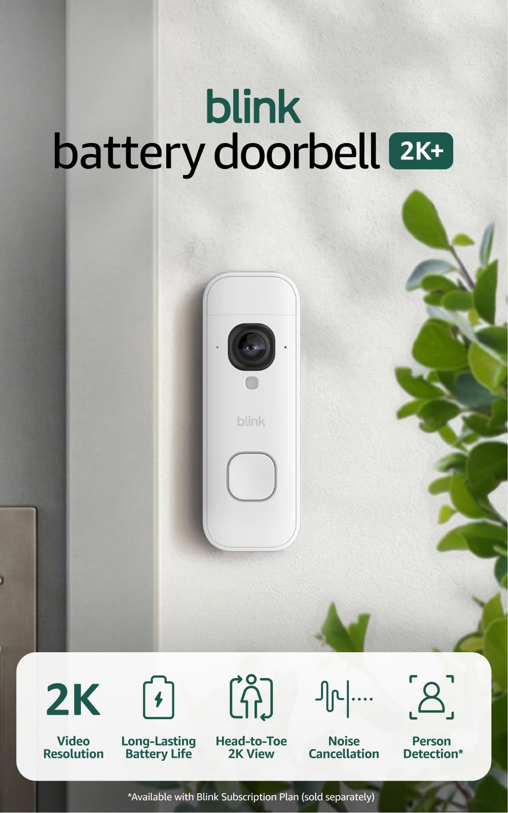 Blink Battery Doorbell 2K+